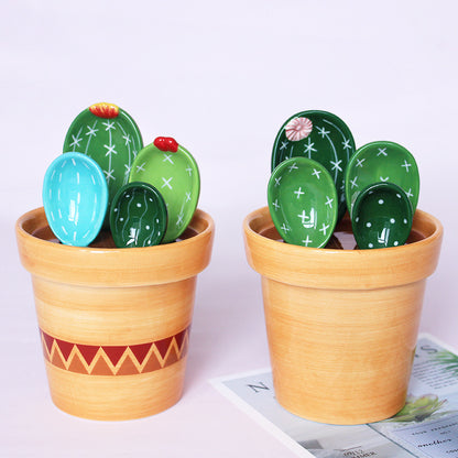 Cactus Ceramic Measuring Spoons (Set of 4)