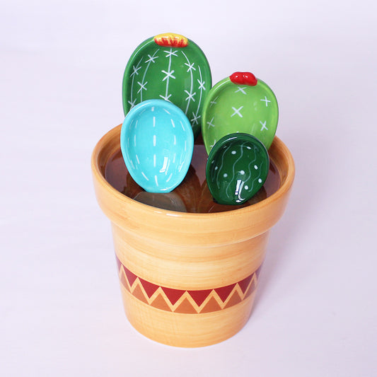 Cactus Ceramic Measuring Spoons (Set of 4)